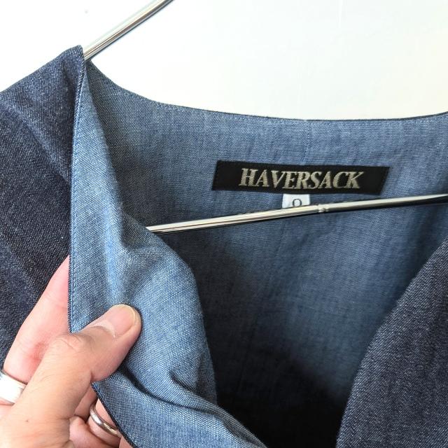 HAVERSACK ライトデニムＶネックドルマンシャツ Light Denim V-neck Shirt / 322625 | HAVERSACK | 03