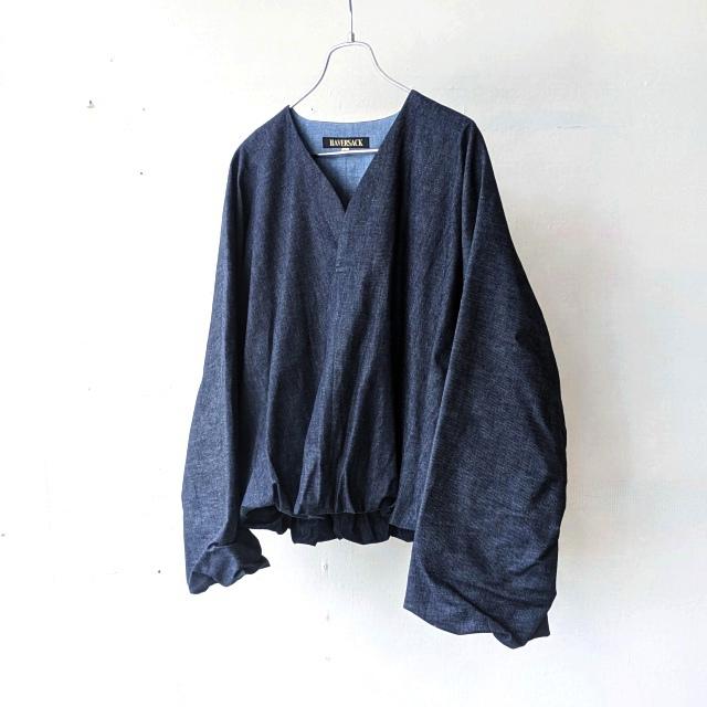 HAVERSACK ライトデニムＶネックドルマンシャツ Light Denim V-neck Shirt / 322625 | HAVERSACK | 01