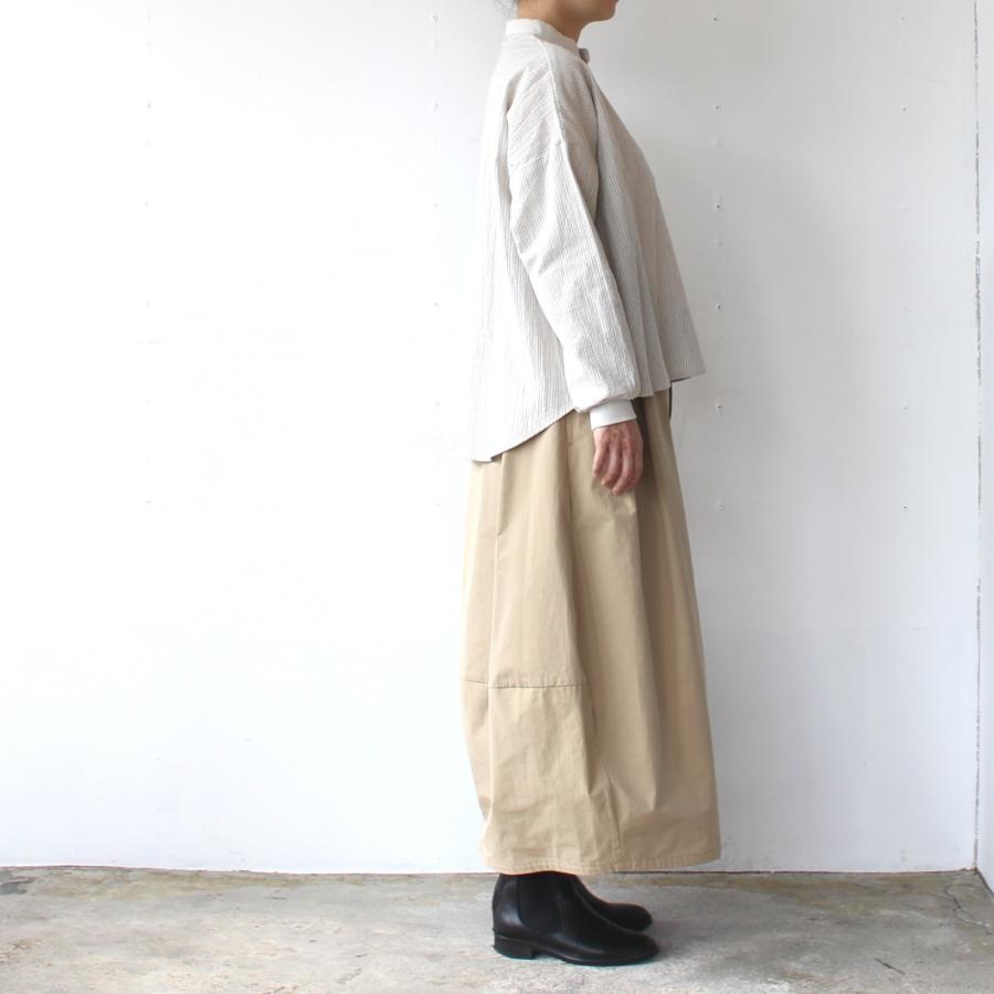 HAVERSACK 塩縮ツイルコクーンスカート Salt-Shrinking Twill Cocoon Skirt　（Beige） | HAVERSACK | 02