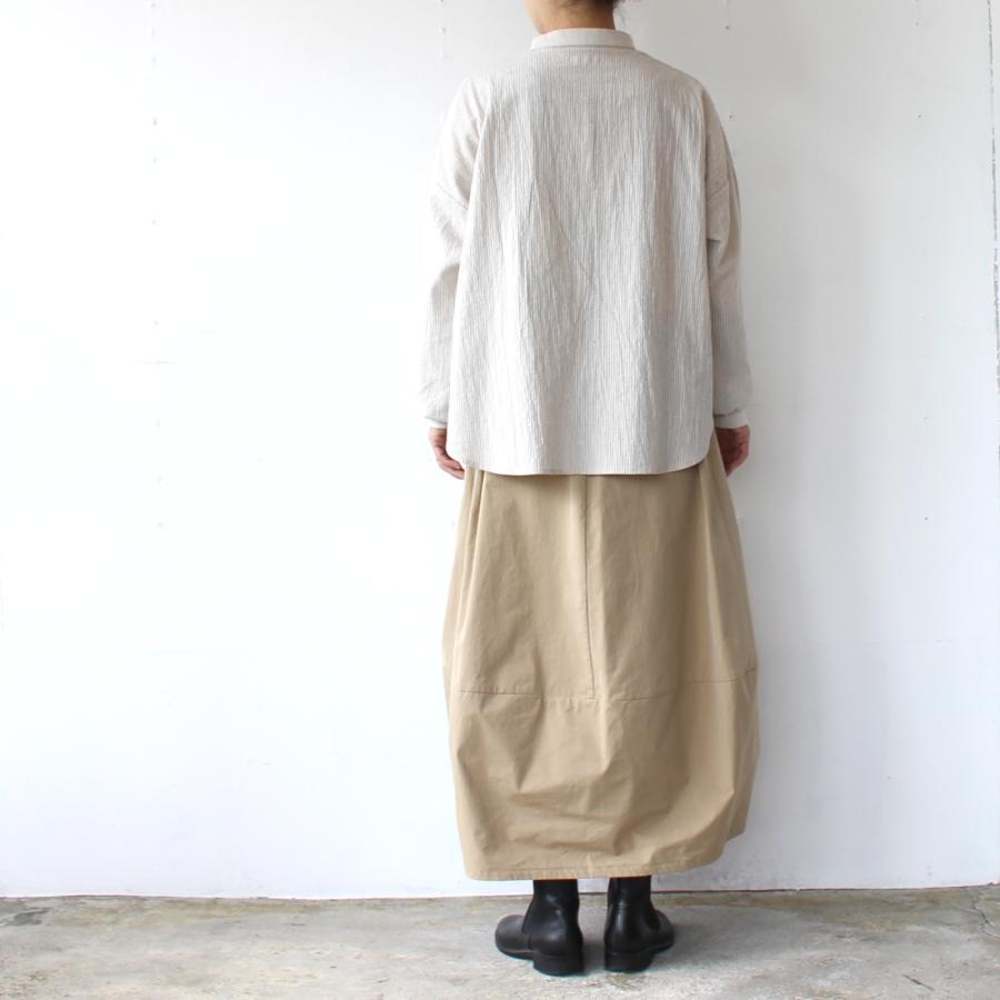 HAVERSACK 塩縮ツイルコクーンスカート Salt-Shrinking Twill Cocoon Skirt　（Beige） | HAVERSACK | 03