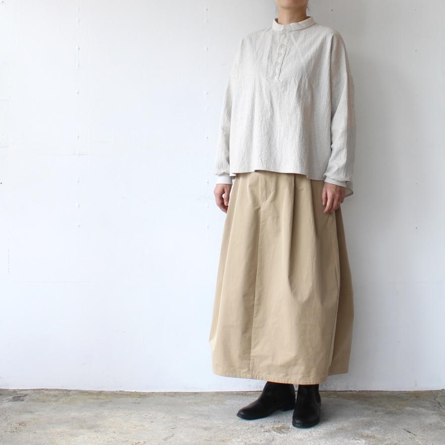 HAVERSACK 塩縮ツイルコクーンスカート Salt-Shrinking Twill Cocoon Skirt　（Beige） | HAVERSACK | 04