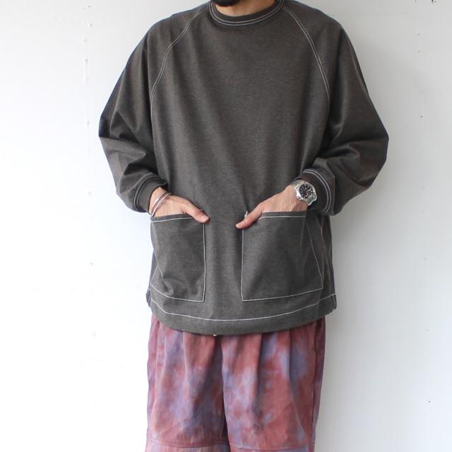 HAVERSACK プレーティング度詰め天竺ラグランプルオーバー High tension plated jersey pullover　（Top gray） | HAVERSACK | 13
