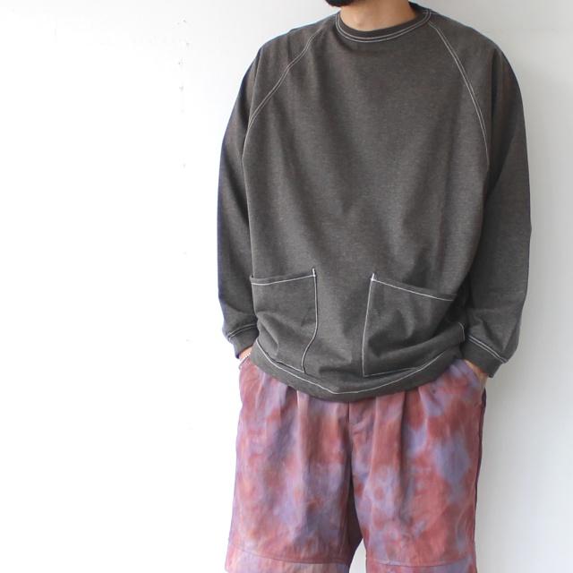 HAVERSACK プレーティング度詰め天竺ラグランプルオーバー High tension plated jersey pullover　（Top gray） | HAVERSACK | 01