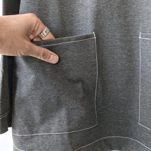 HAVERSACK プレーティング度詰め天竺ラグランプルオーバー High tension plated jersey pullover　（Top gray） | HAVERSACK | 04