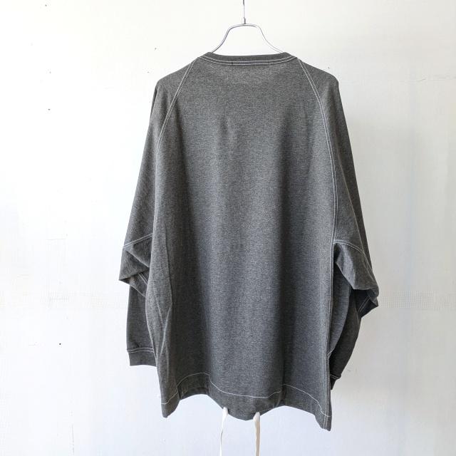 HAVERSACK プレーティング度詰め天竺ラグランプルオーバー High tension plated jersey pullover　（Top gray） | HAVERSACK | 07