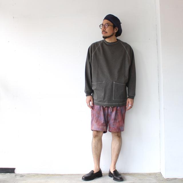 HAVERSACK プレーティング度詰め天竺ラグランプルオーバー High tension plated jersey pullover　（Top gray） | HAVERSACK | 09