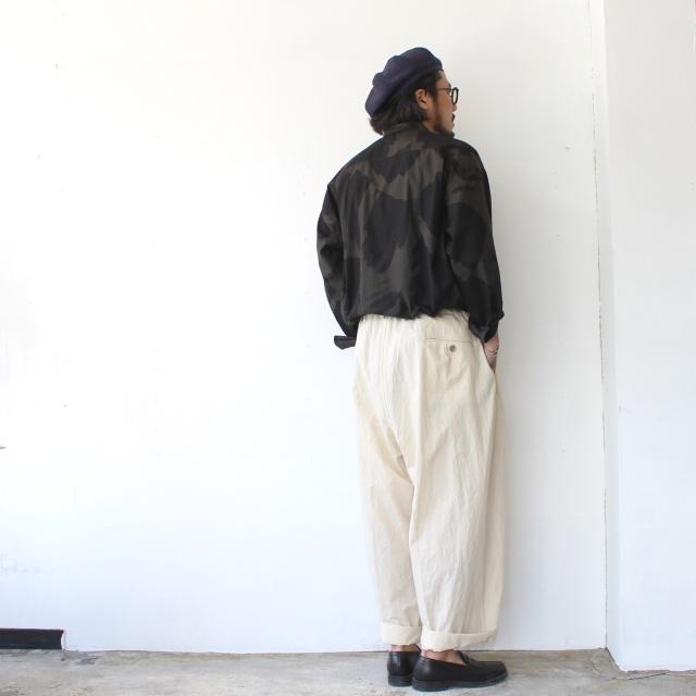 HAVERSACK スクエアブラッシュドプリントバンドカラーシャツ Square brushed-print bandcollar shirt　（Khaki brown） | HAVERSACK | 13