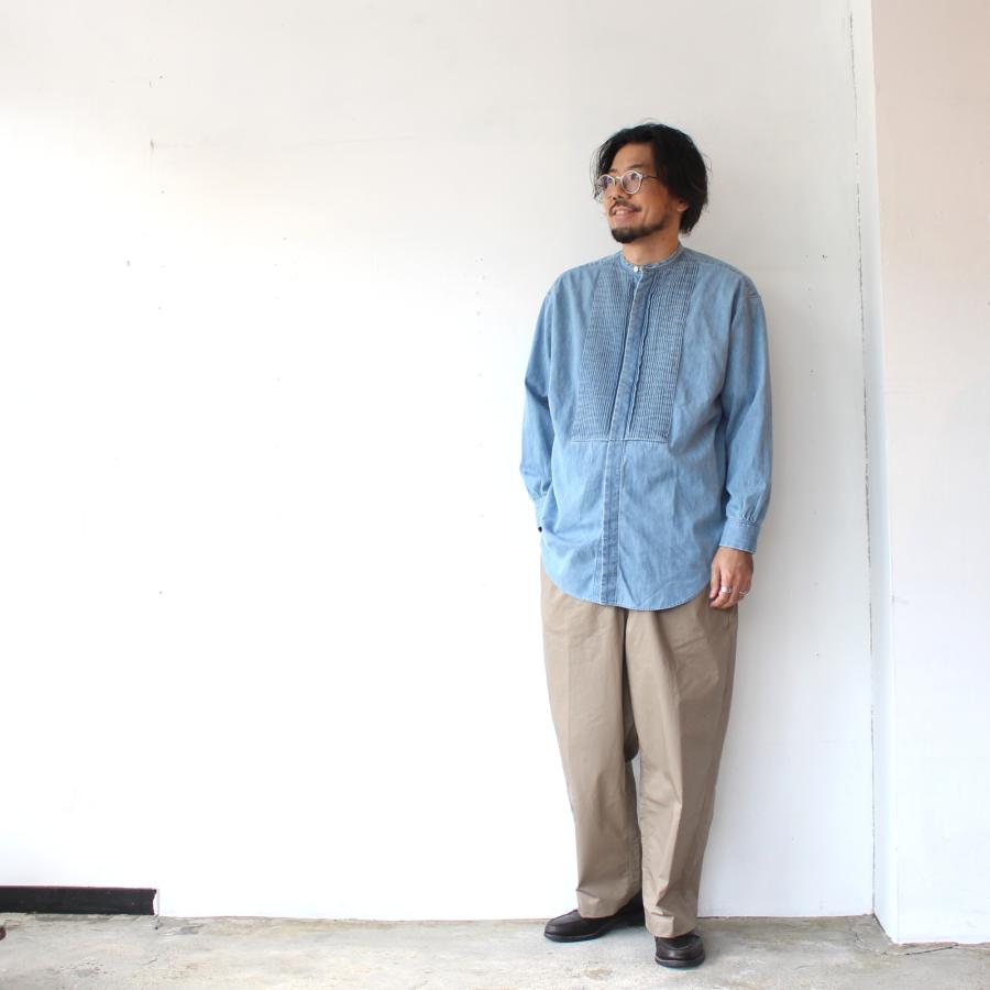 HAVERSACK デニムピンタックバンドカラーシャツ Denim Pin-tuck Band Collar Shirt / 422600 | HAVERSACK | 14