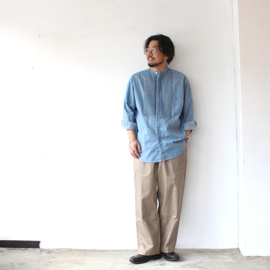HAVERSACK デニムピンタックバンドカラーシャツ Denim Pin-tuck Band Collar Shirt / 422600 | HAVERSACK | 16