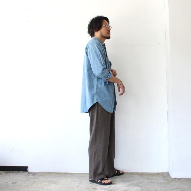 HAVERSACK デニムピンタックバンドカラーシャツ Denim Pin-tuck Band Collar Shirt / 422600 | HAVERSACK | 19