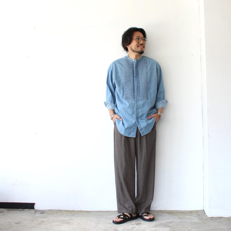 HAVERSACK デニムピンタックバンドカラーシャツ Denim Pin-tuck Band Collar Shirt / 422600 | HAVERSACK | 18