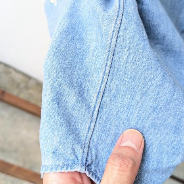 HAVERSACK デニムピンタックバンドカラーシャツ Denim Pin-tuck Band Collar Shirt / 422600 | HAVERSACK | 09