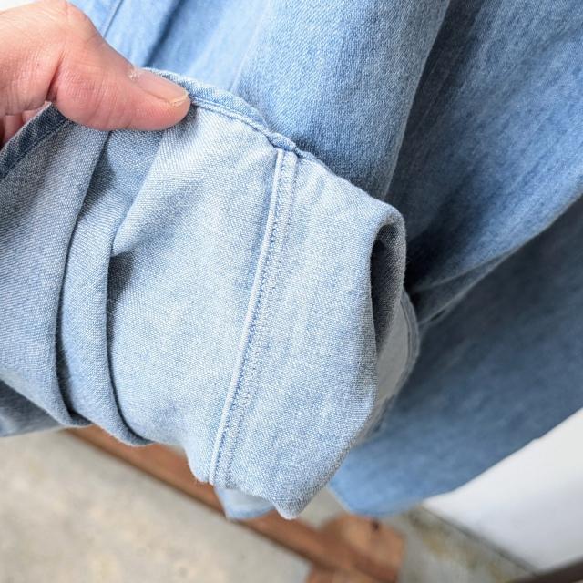 HAVERSACK デニムピンタックバンドカラーシャツ Denim Pin-tuck Band Collar Shirt / 422600 | HAVERSACK | 10