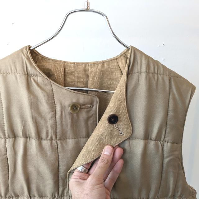 HAVERSACK コットンキャンバス×シルクキルトRVショートベスト Cotton canvas × Silk quilting RV vest / 442520　（Beige） | HAVERSACK | 13