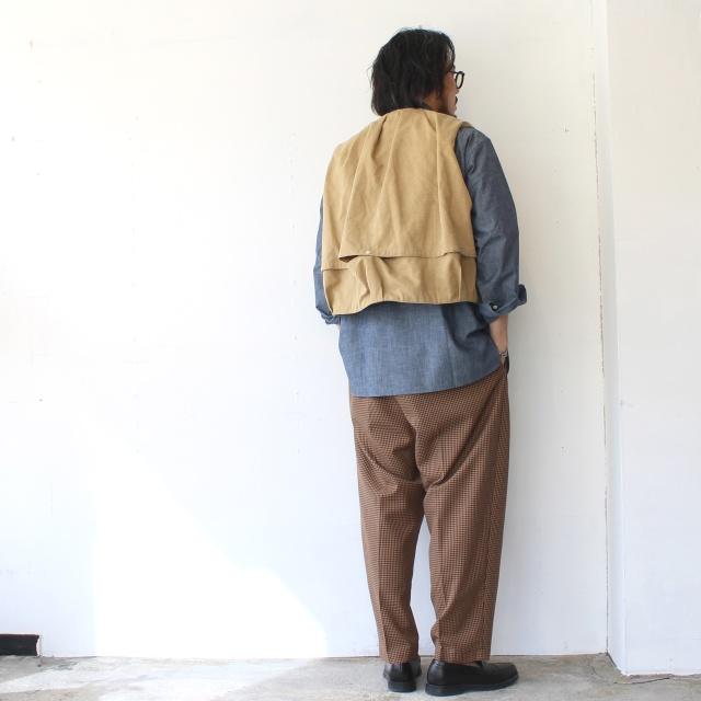 HAVERSACK コットンキャンバス×シルクキルトRVショートベスト Cotton canvas × Silk quilting RV vest / 442520　（Beige） | HAVERSACK | 16