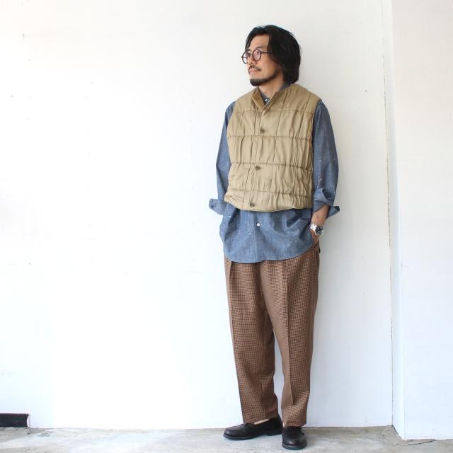 HAVERSACK コットンキャンバス×シルクキルトRVショートベスト Cotton canvas × Silk quilting RV vest / 442520　（Beige） | HAVERSACK | 19