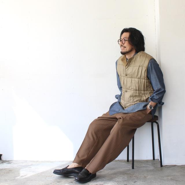 HAVERSACK コットンキャンバス×シルクキルトRVショートベスト Cotton canvas × Silk quilting RV vest / 442520　（Beige） | HAVERSACK | 20