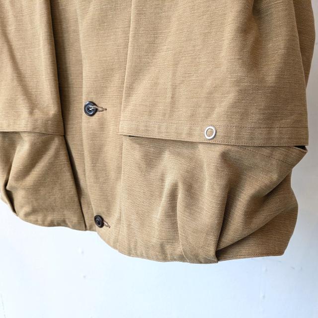 HAVERSACK コットンキャンバス×シルクキルトRVショートベスト Cotton canvas × Silk quilting RV vest / 442520　（Beige） | HAVERSACK | 03