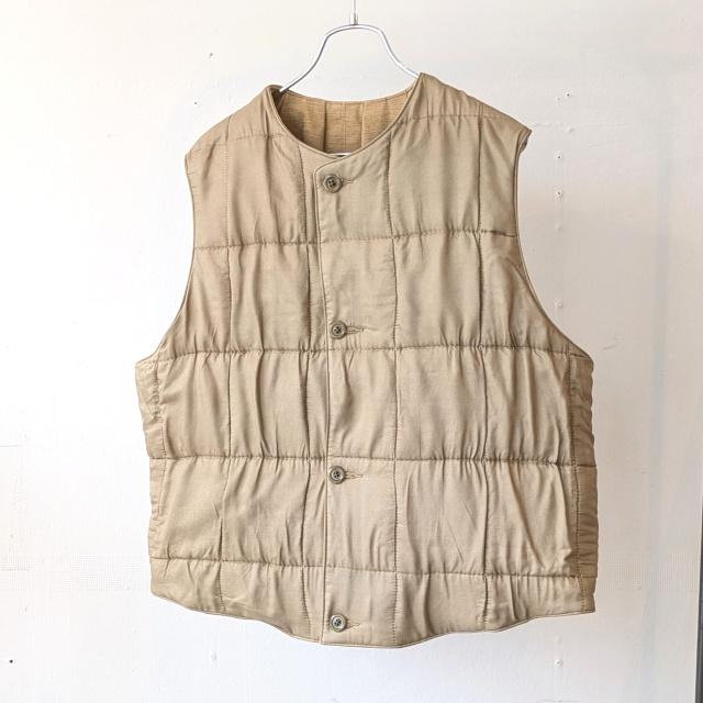 HAVERSACK コットンキャンバス×シルクキルトRVショートベスト Cotton canvas × Silk quilting RV vest / 442520　（Beige） | HAVERSACK | 09