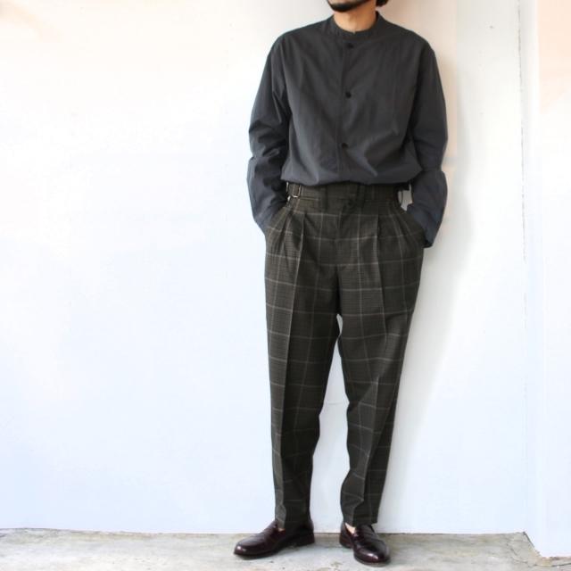 HAVERSACK（ハバーサック） チェックベルテッドトラウザー （Green