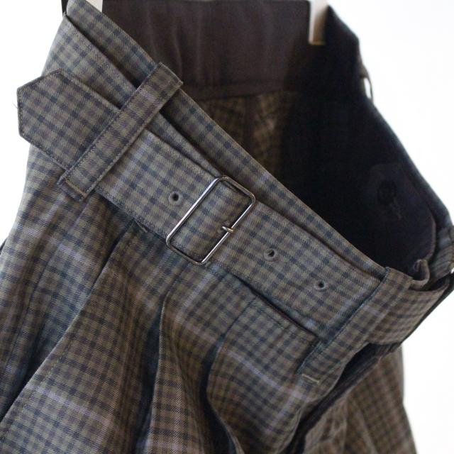 HAVERSACK（ハバーサック） チェックベルテッドトラウザー （Green