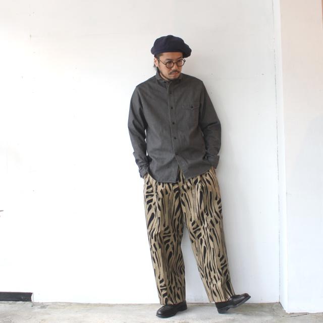 AVERSACK 2重織りブラッシュジャガード2タックワイドトラウザー Brushed jacquard 2tuck wide trousers | HAVERSACK | 06
