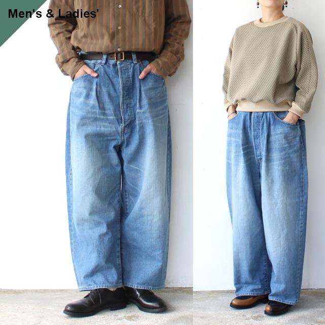 HAVERSACK 11oz-ヴィンテージウォッシュデニムワイドトラウザー 11oz-19thDENIM Vintage wash denim wide trousers / 462504　（Vintage wash） | HAVERSACK