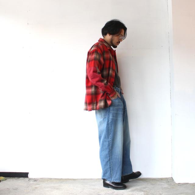 HAVERSACK 11oz-ヴィンテージウォッシュデニムワイドトラウザー 11oz-19thDENIM Vintage wash denim wide trousers / 462504　（Vintage wash） | HAVERSACK | 09