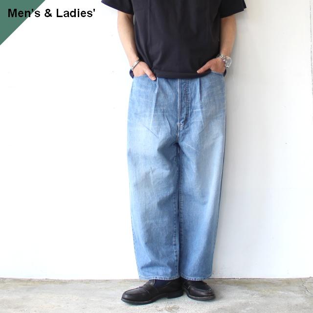 HAVERSACK 10oz-ヴィンテージウォッシュデニムワイドトラウザー 10oz-Vintage wash denim wide trousers 　（Vintage wash） | HAVERSACK