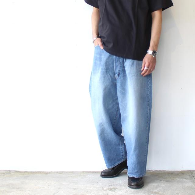 HAVERSACK 10oz-ヴィンテージウォッシュデニムワイドトラウザー 10oz-Vintage wash denim wide trousers 　（Vintage wash） | HAVERSACK | 12