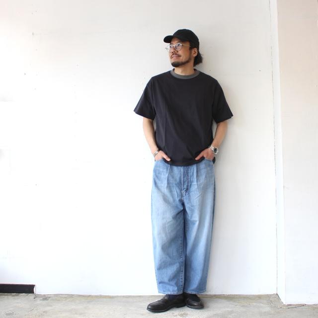 HAVERSACK 10oz-ヴィンテージウォッシュデニムワイドトラウザー 10oz-Vintage wash denim wide trousers 　（Vintage wash） | HAVERSACK | 15