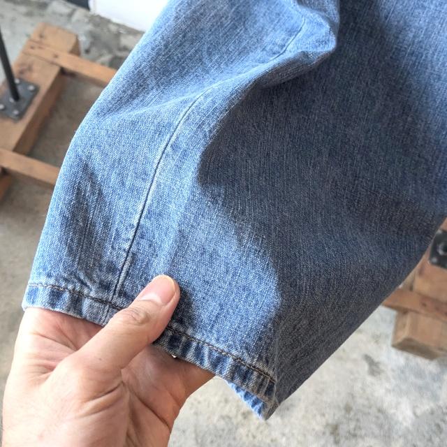 HAVERSACK 10oz-ヴィンテージウォッシュデニムワイドトラウザー 10oz-Vintage wash denim wide trousers 　（Vintage wash） | HAVERSACK | 10