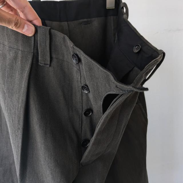 HAVERSACK 墨染めツイルワイドトラウザー Ink dyed twill wide trousers / 462520 | HAVERSACK | 13