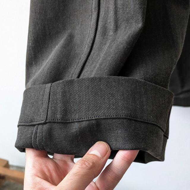 HAVERSACK 墨染めツイルワイドトラウザー Ink dyed twill wide trousers / 462520 | HAVERSACK | 15