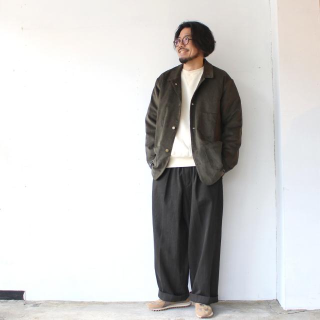 HAVERSACK 墨染めツイルワイドトラウザー Ink dyed twill wide trousers / 462520 | HAVERSACK | 20