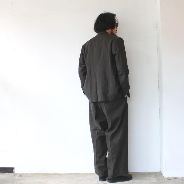 HAVERSACK 墨染めツイルワイドトラウザー Ink dyed twill wide trousers / 462520 | HAVERSACK | 03