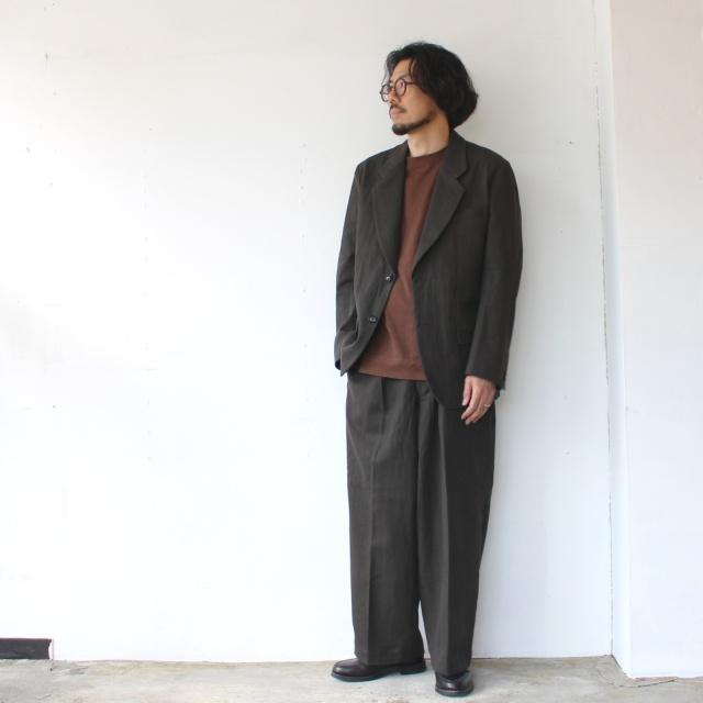 HAVERSACK 墨染めツイルワイドトラウザー Ink dyed twill wide trousers / 462520 | HAVERSACK | 04