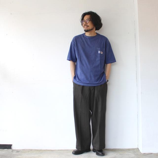 HAVERSACK 墨染めツイルワイドトラウザー Ink dyed twill wide trousers / 462520 | HAVERSACK | 05