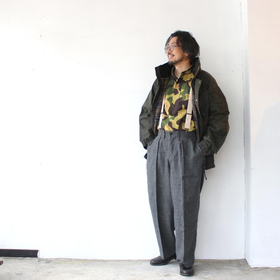 HAVERSACK リネンサージワイドタックトラウザー Linen Serge Wide Trousers　（Charcoal） | HAVERSACK | 11