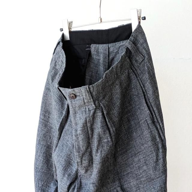 HAVERSACK リネンサージワイドタックトラウザー Linen Serge Wide Trousers　（Charcoal） | HAVERSACK | 12