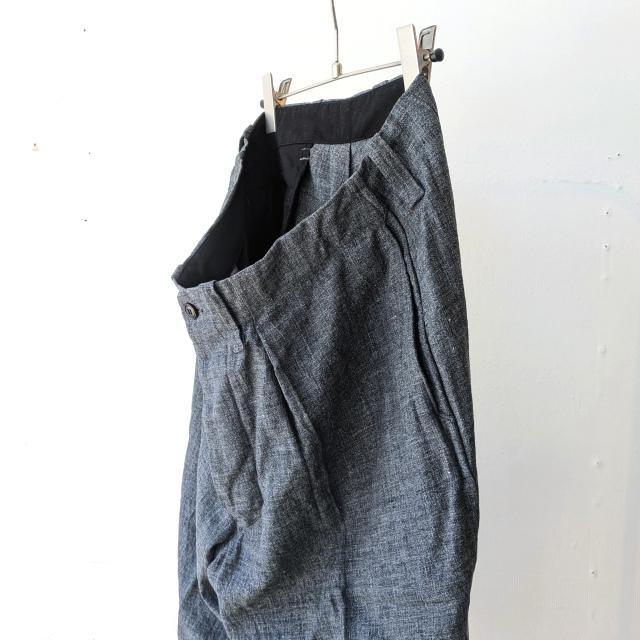 HAVERSACK リネンサージワイドタックトラウザー Linen Serge Wide Trousers　（Charcoal） | HAVERSACK | 13