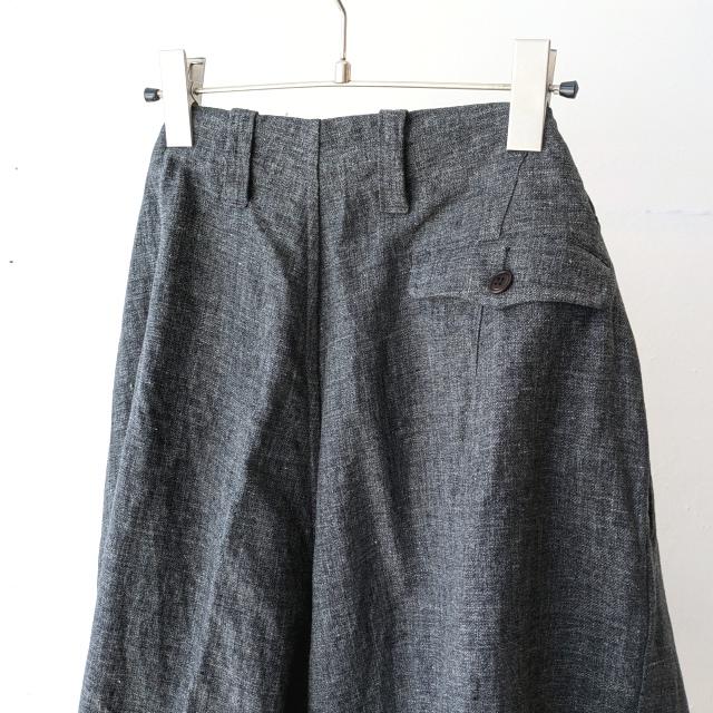 HAVERSACK リネンサージワイドタックトラウザー Linen Serge Wide Trousers　（Charcoal） | HAVERSACK | 15