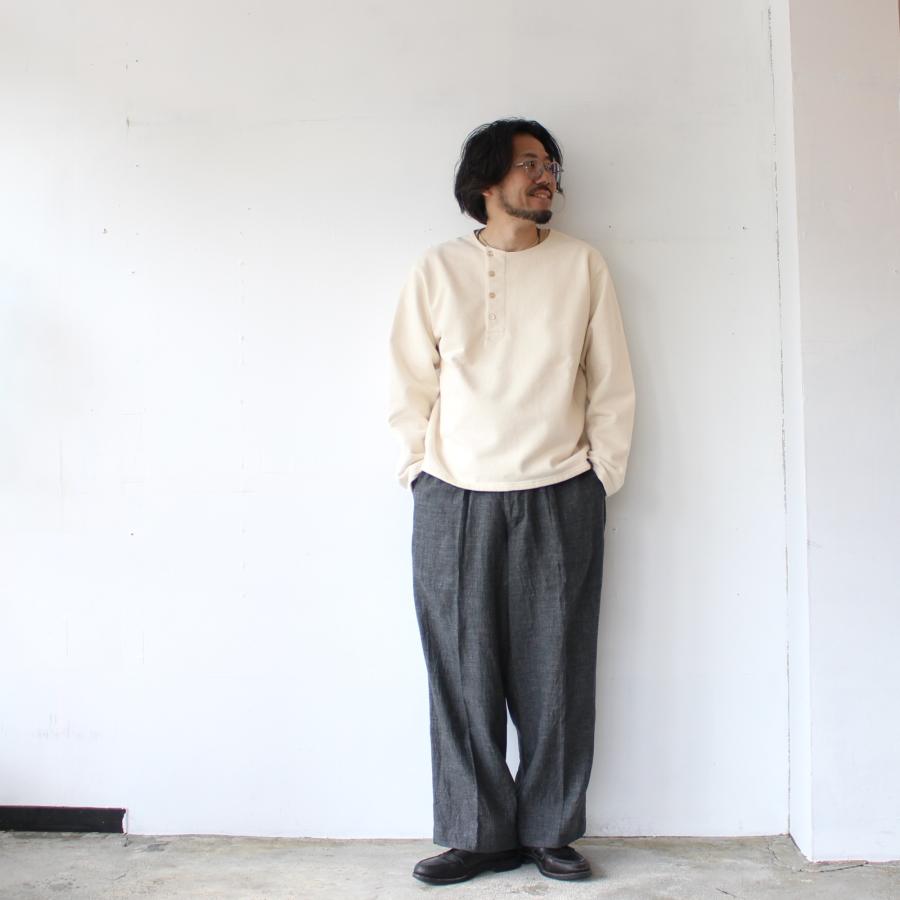 HAVERSACK リネンサージワイドタックトラウザー Linen Serge Wide Trousers　（Charcoal） | HAVERSACK | 05
