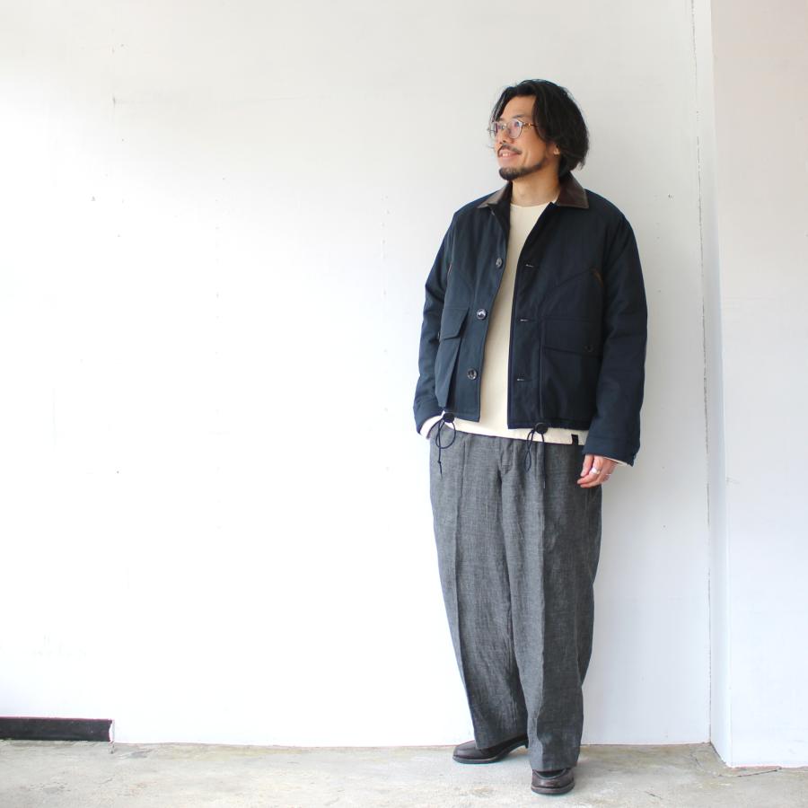 HAVERSACK リネンサージワイドタックトラウザー Linen Serge Wide Trousers　（Charcoal） | HAVERSACK | 06
