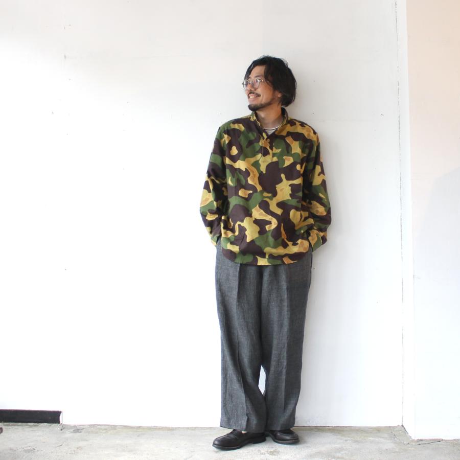 HAVERSACK リネンサージワイドタックトラウザー Linen Serge Wide Trousers　（Charcoal） | HAVERSACK | 07