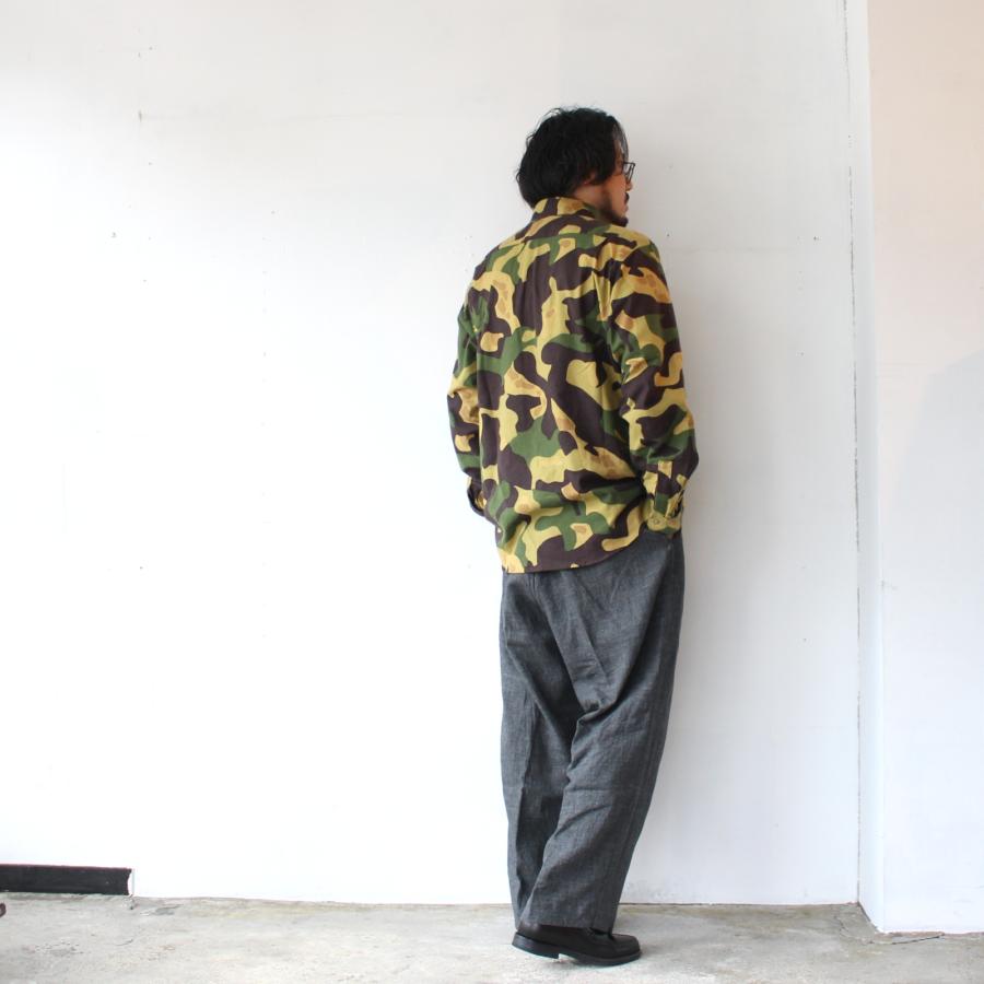 HAVERSACK リネンサージワイドタックトラウザー Linen Serge Wide Trousers　（Charcoal） | HAVERSACK | 08