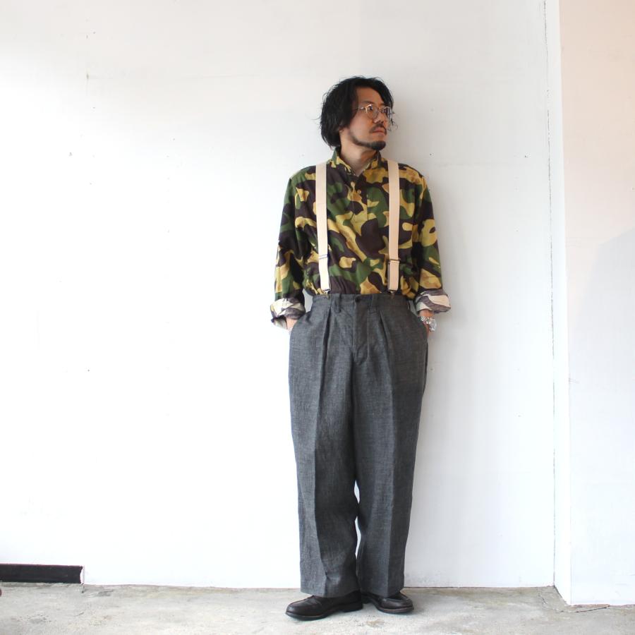 HAVERSACK リネンサージワイドタックトラウザー Linen Serge Wide Trousers　（Charcoal） | HAVERSACK | 10