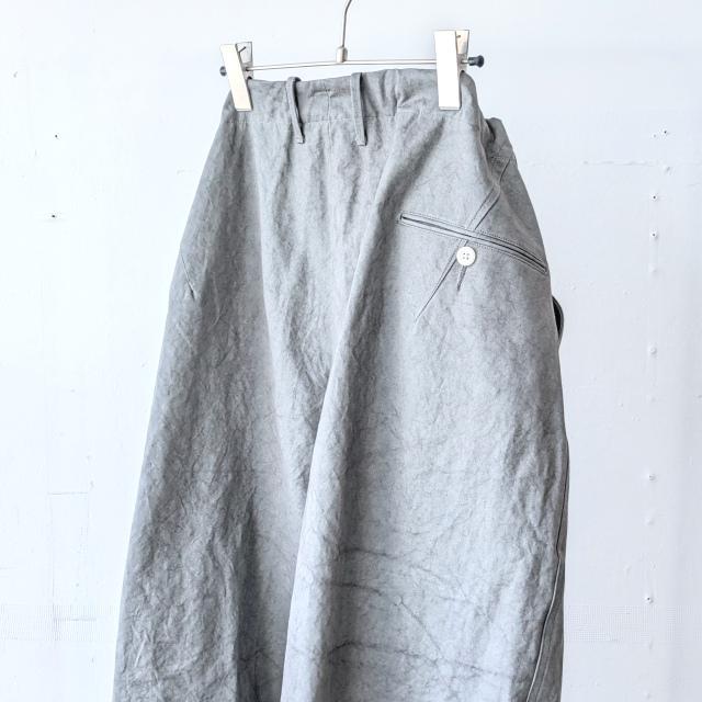 HAVERSACK 天日干しムラ染めツイルワイドトラウザー Twill Wide Trousers / 462624　（Gray） | HAVERSACK | 10