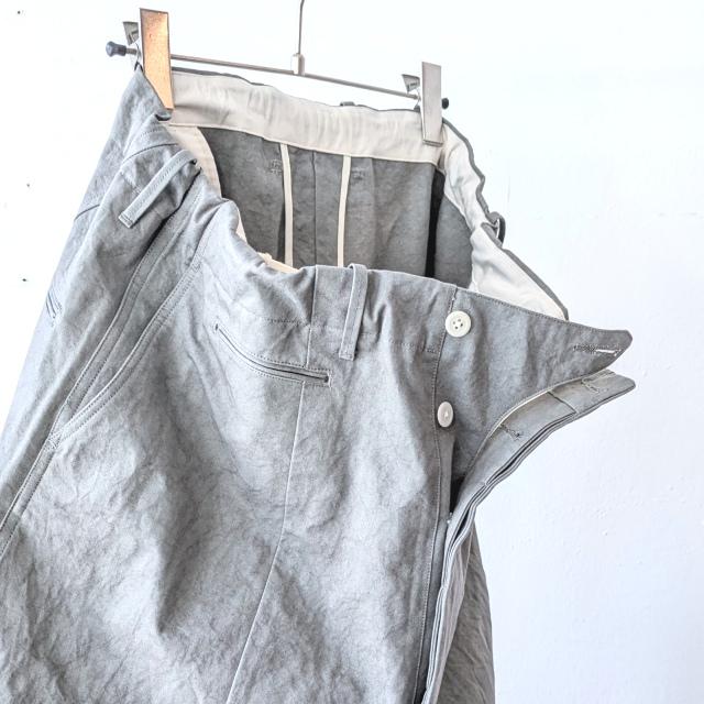 HAVERSACK 天日干しムラ染めツイルワイドトラウザー Twill Wide Trousers / 462624　（Gray） | HAVERSACK | 11
