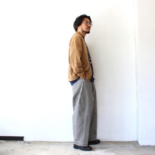 HAVERSACK 天日干しムラ染めツイルワイドトラウザー Twill Wide Trousers / 462624　（Gray） | HAVERSACK | 02